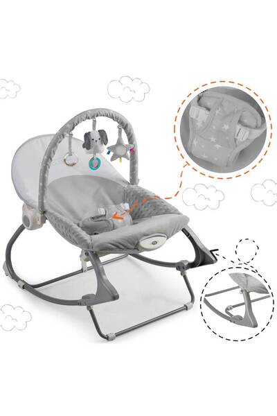 İSP 3-in-1 rocking chair and seat for babies and children "ISP Kitty Sleep" 0-18kg, with soothing vibrations, G