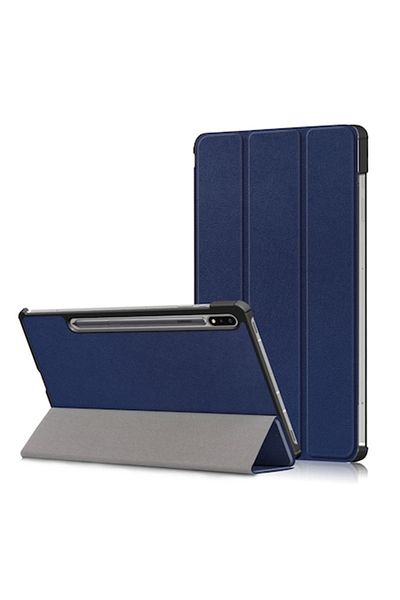 SOL Husă de protecție pentru Samsung Galaxy Tab S7 Plus/S8 Plus/S7 FE, Grip, L61, Nano Textile, Albastră