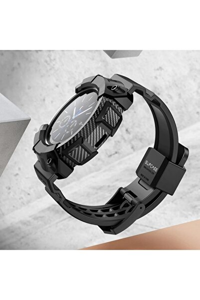 SOL High Protection Case for Google Pixel Watch 3 45mm + Strap, SOL, U72, Hard Plastic, Intense Dark