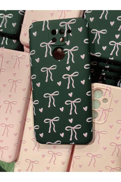 Newon Xiaomi Redmi Note 9S Ribbon/Bow Printed Inner Velvet Silicone Phone Cas...