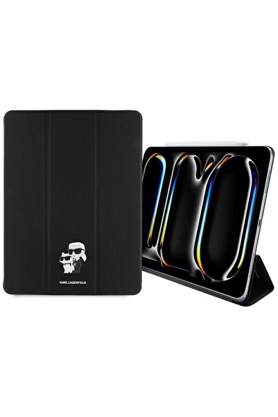 WOW Husă compatibilă cu iPad Pro 13 2024, I31, piele Saffiano, negru intens