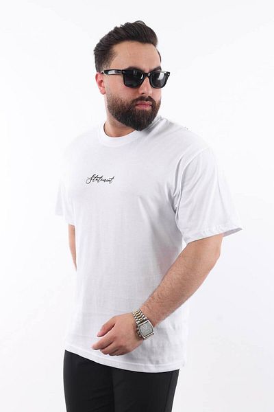 STOCX Men's Oversize "Statement" Text Detailed Bird Printed T-Shirt