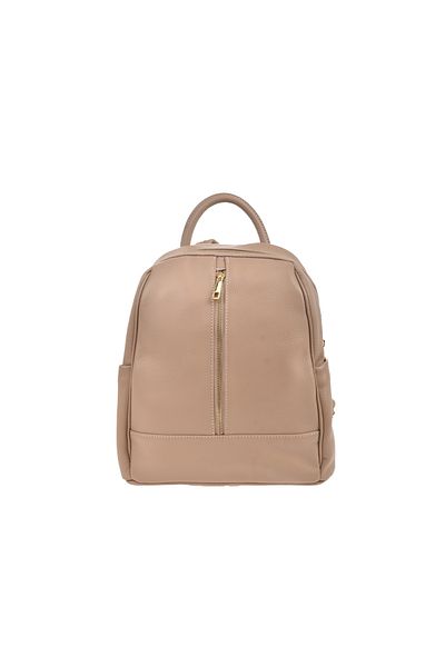 Generic Women's backpack made of genuine leather BG18821, Cipria
