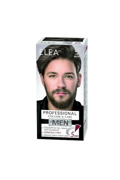 Elea Vopsea de păr pentru păr, barbă și mustață, Elea, 100 ml, șaten deschis