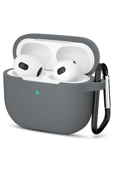 SOL Protective Case for Apple AirPods 3, SOL, O40, Silicone, Titanium Grey