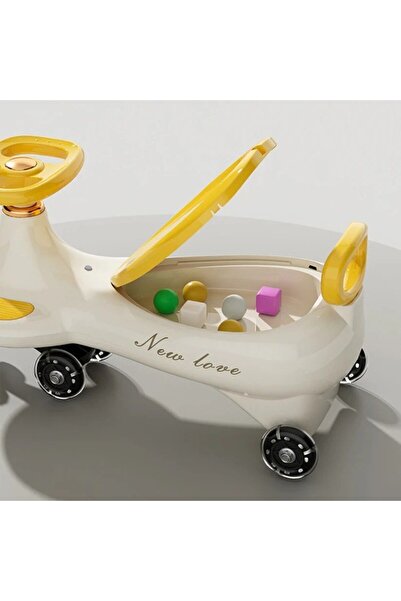 Flippy Ride-on Car, 1-8 years, 360° Steering, Anti-Tip, Silent Wheels, Push, Bluetooth, 66 x 32 x 3