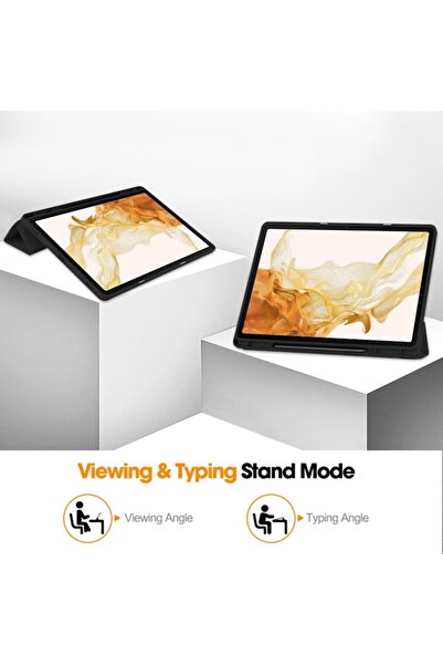 Rao Husă Samsung Galaxy Tab S8 Ultra, Flex Trifold, F42, TPU, Albastru Sky