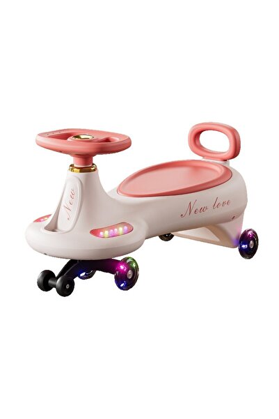 Flippy Mașină, Rabatabilă, Rotație 360 de grade, Anti-răsturnare, Roți silențioase, Împinge, Roz