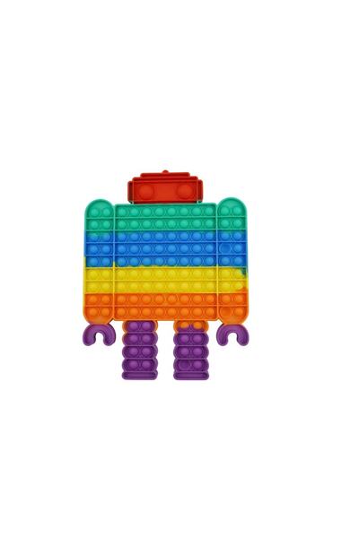 Royal Jucărie antistres din silicon, Pop it Now and Flip It, Robot, Multicolor, Model 3