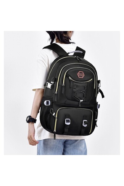 Briggs Multifunctional Backpack for Travel, Mountaineering, Hiking, Canvas Oxford, Black,