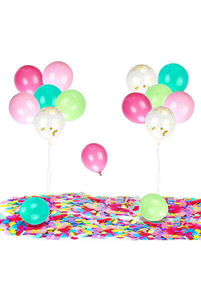 LETRAN Set de 20 de baloane de petrecere, latex, multicolore, 30 cm