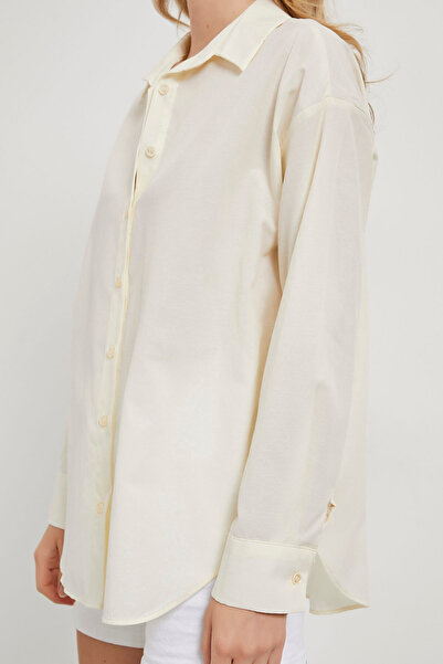 Arma Life Women's Long Sleeve Loose Basic Summer Yellow Shirt