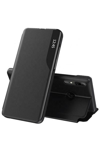 Evolium Husa compatibila cu Huawei P Smart Z, Shock Proof, U46, Piele ecologica, Pitch Black