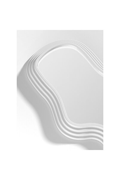 Flo Decorative Wall Mirror for Bathroom, Bedroom, Living Room, Minimalist Asymmetric Design, 40.3x26 cm,