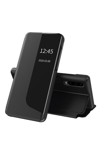SOL Husa Cu Grad Ridicat de Protectie pentru Huawei P30, Power, Z37, Piele ecologica, Intense Dark