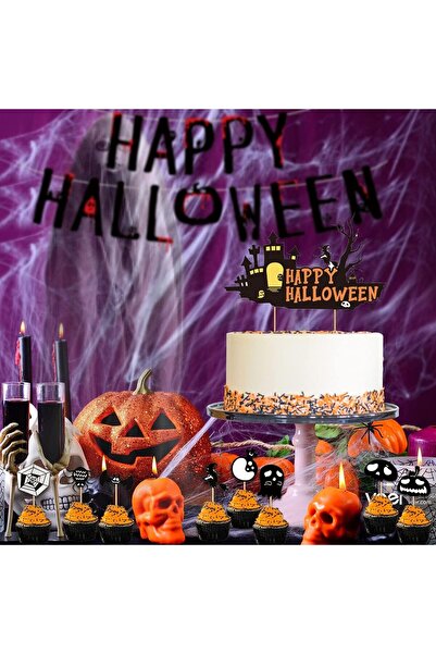 Tomicy 32-piece Halloween party set, paper/latex, red/white/black