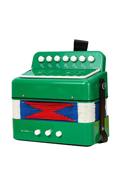 dalip Acordeon Pentru Copii, Flippy, Acordeon Jucarie pentru Educatie Timpurie, 7 butoane 2 bass, Verde