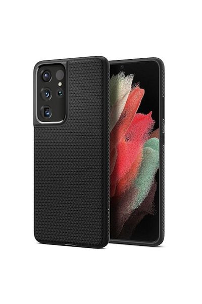 OEM Case for Samsung Galaxy S21 Ultra 5G, Liquid Air, Polyurethane, Matte Black
