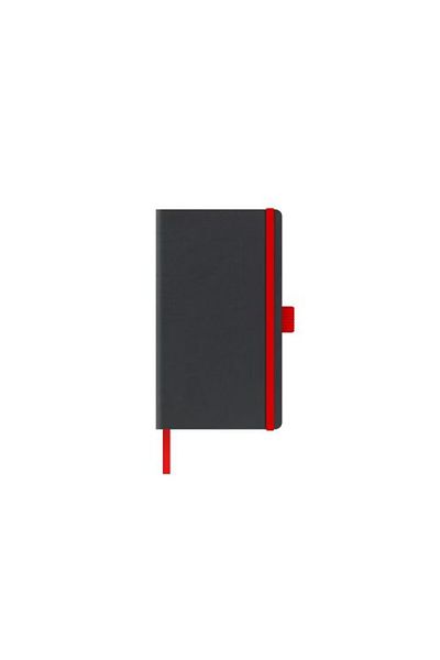 Castell Caiet nedatat A5 Castelli, Culoare Negru, Material Hârtie, Copertă cartonată, Elastic Roșu, Pagini Ivory liniate