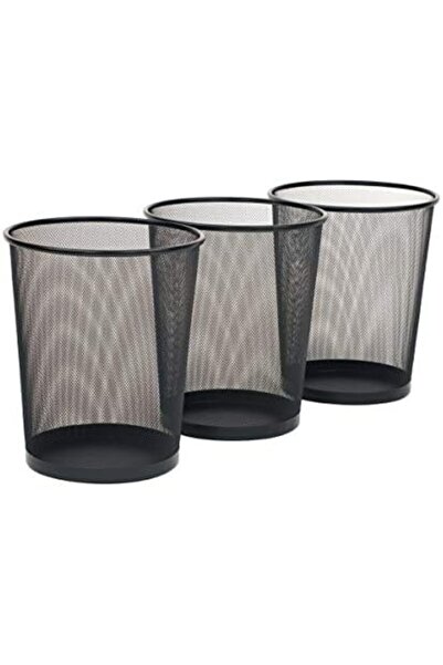 Other DDPO Mesh Circular Steel Trash Bin - 3 Pack, Black