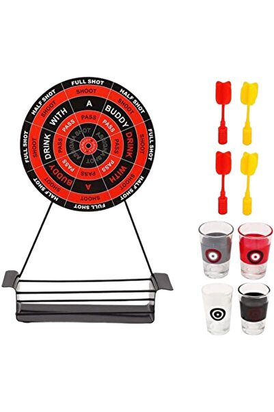 Royal Drinking Game Darts, 4 Darts and Shot Glasses Included, for Parties and Leisure, 30 x 20 x 6.5 cm, M