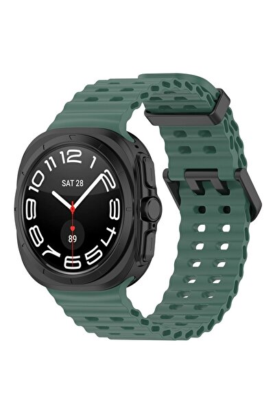 SOL Watch Strap for Samsung Galaxy Watch Ultra 47mm, Protect, Y31, Silicone, Green Forest