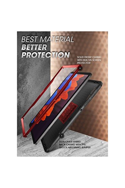 SOL Protective Case for Samsung Galaxy Tab S8 Ultra, G83, Thermoplastic, Metallic Noble Red