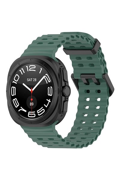 SOL Curea de ceas pentru Samsung Galaxy Watch Ultra 47mm, Protect, Y31, silicon, culoare Green Forest