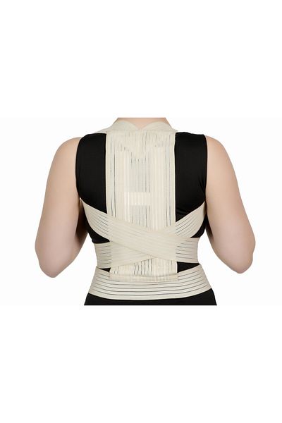ORTHOMED Posture Corrector Corset with Splints "M-6", Breathable Elastic Fabric, L, 90 100 CM