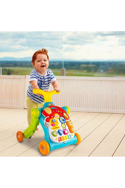 LikeSmart Antemergator 5 in 1 BabyStroller Trike, pentru Copii, cu 8 Activitati Montessori de joaca