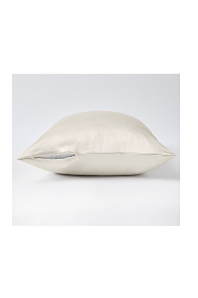 WaltStore Set de 2 fețe de pernă din mătase, cu fermoar, Mulberry Silk 22 Momme, Ivory 50 x 70 cm