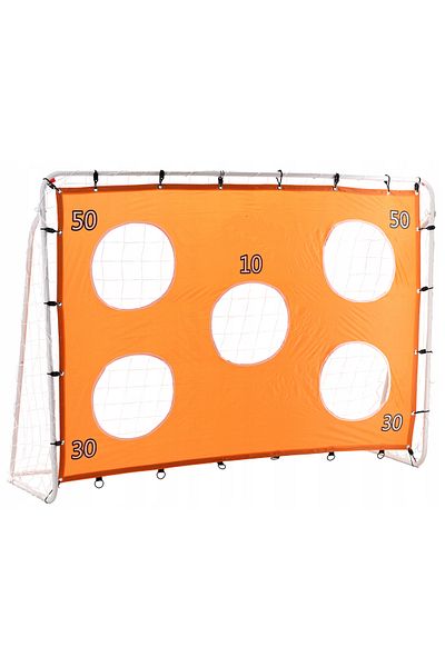 SERSIMO Poarta de fotbal din otel, 152x213cm, profil 25mm, tinta antrenament, portocaliu