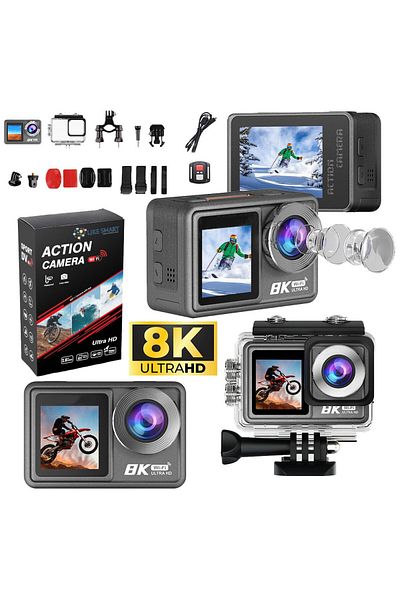 LikeSmart Camera video sport eXtreme Action 8K Ultra HD, Senzor SONY, Stabilizare Electronica, 170 F