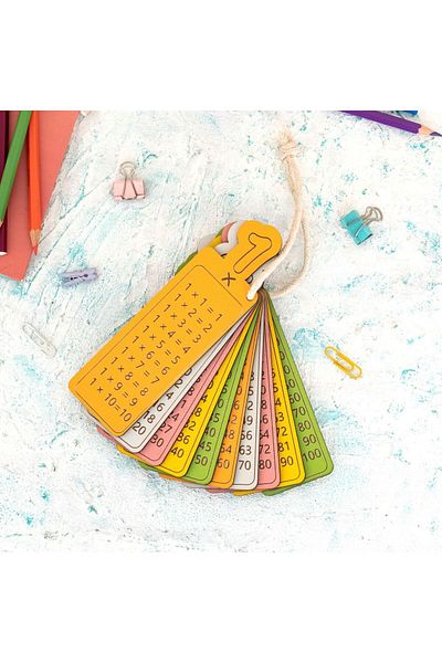 HippoDeco Wooden Colorful and Natural Multiplication Table Set |   Montessori Compatible Educational Material