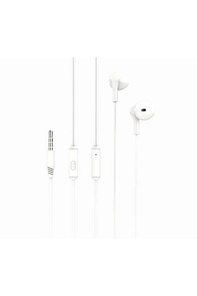 dalip Căști intraauriculare XO-EP39 cu mufă de 3,5 mm, compatibilitate universală, albe