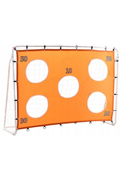 SERSIMO Poarta de fotbal din otel, 152x213cm, profil 25mm, tinta antrenament, portocaliu