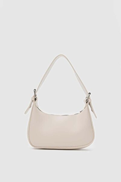 KISCHE Oval Cream Baguette Bag