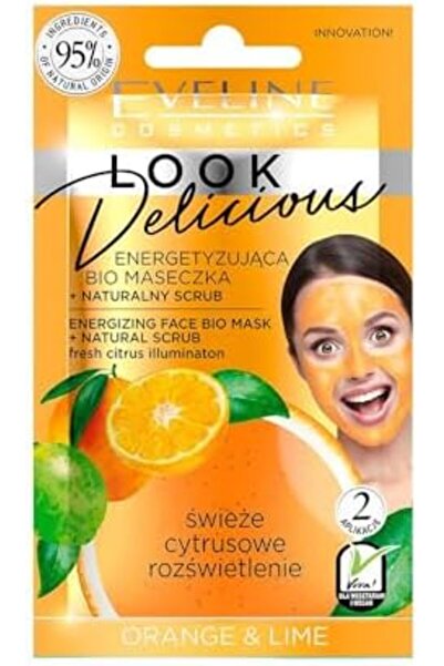 Eveline Cosmetics Refreshing Vital Face Mask with Orange and Lemon Extract by Eveline for All Skin Types, 10 ml