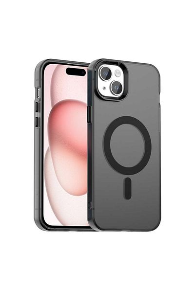 SKYDDAR INNOVATION Case for iPhone 15, CandyCase, Magsafe, sticker set, Black
