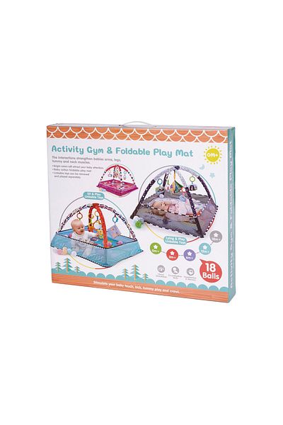 SERSIMO Tarc de joaca pentru bebelusi, 76x76x50 cm, roz – cu jucarii, mingi si arcade interactive