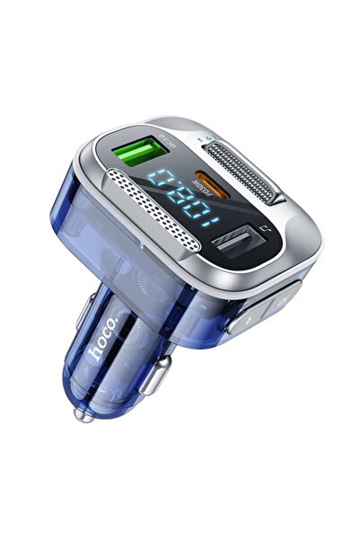 Hoco Car Charger with FM Modulator PD30W + USB QC3.0 - (E75) - Dark Blue