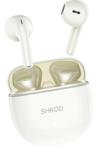 shkoder SHKOD 38H Playtime Bluetooth 5.3 Dual Mic ENC, AirLits11 True Wireless Earbuds Earphone Cable Organi