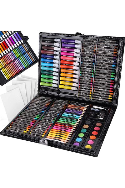 İSP Set pentru desen si pictura "Painting Set 9176", 168 piese, creioane, carioci, acuarele, creioan