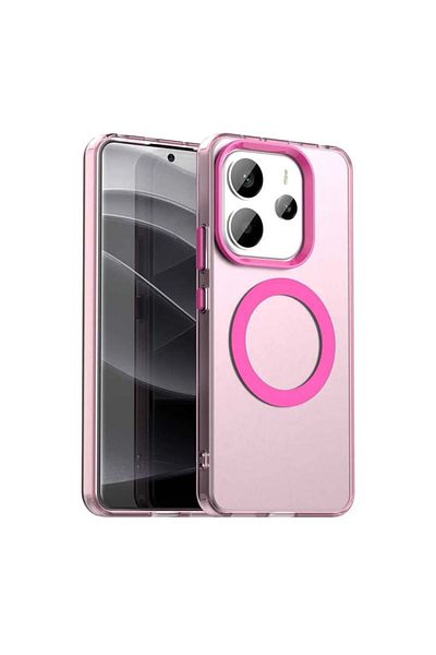 SKYDDAR INNOVATION Case for Xiaomi Redmi Note 14 4G (Standard), CandyCase, Magsafe, sticker set, Pink
