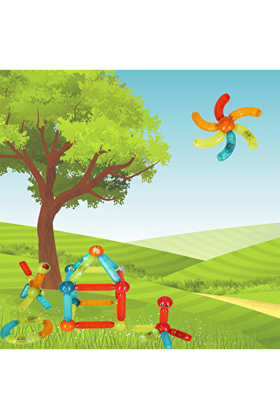 İSP "Likesmart Light Magnet Stick" magnetic construction set, 52 pieces, various construction possibilities