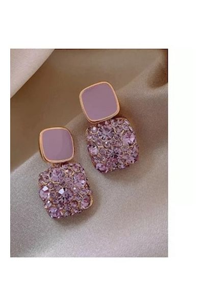 Inovius - Elegant Earrings with Lilac Stones
