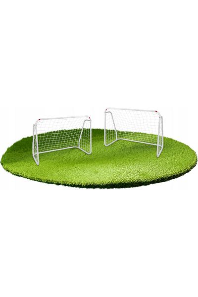 SERSIMO Set 2 porti de fotbal metalice, 96x124cm, profil 28mm, cu elemente de fixare