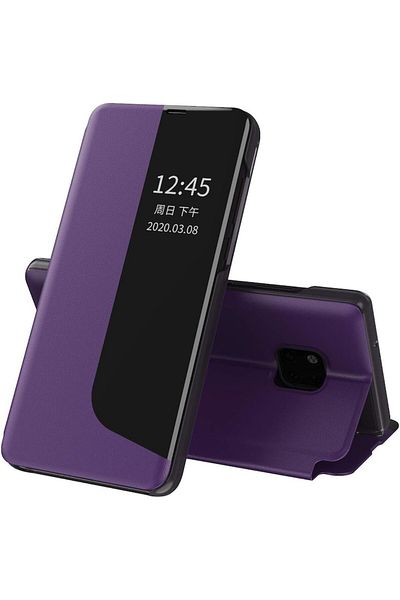 dalip Husă de protecție compatibilă cu Huawei Mate 20 Pro, eFold, piele, violet