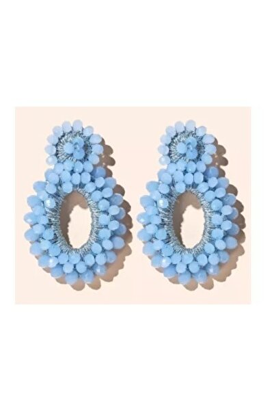 Inovius - Cercei lungi cu mărgele albastre