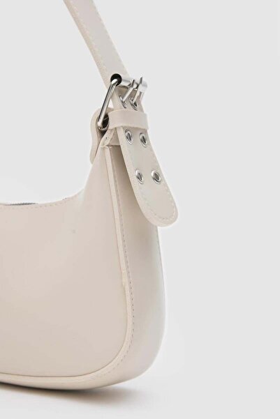 KISCHE Oval Cream Baguette Bag
